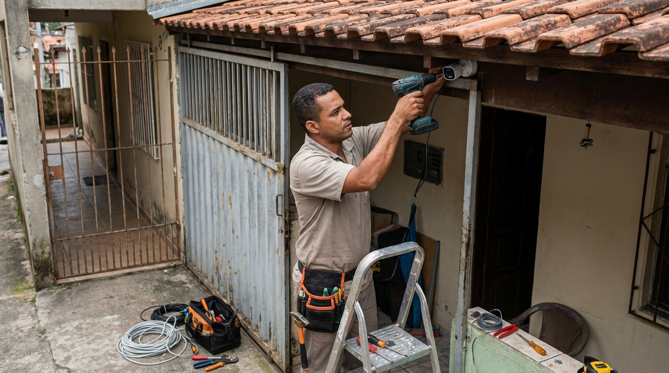 Instalação de Câmera Residencial na Agronômica, Florianópolis‑SC
