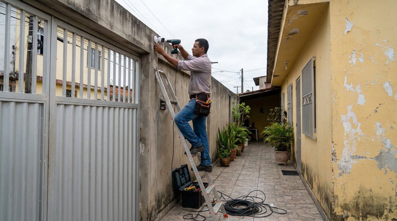 Passagem de Cabeamento na Agronômica, Florianópolis‑SC