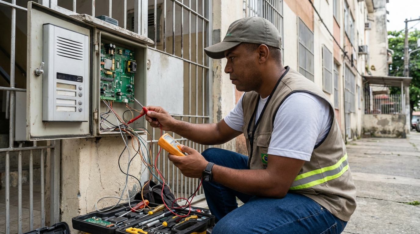 Reparo de Placa e Campainha na Armação do Pântano do Sul, Florianópolis‑SC