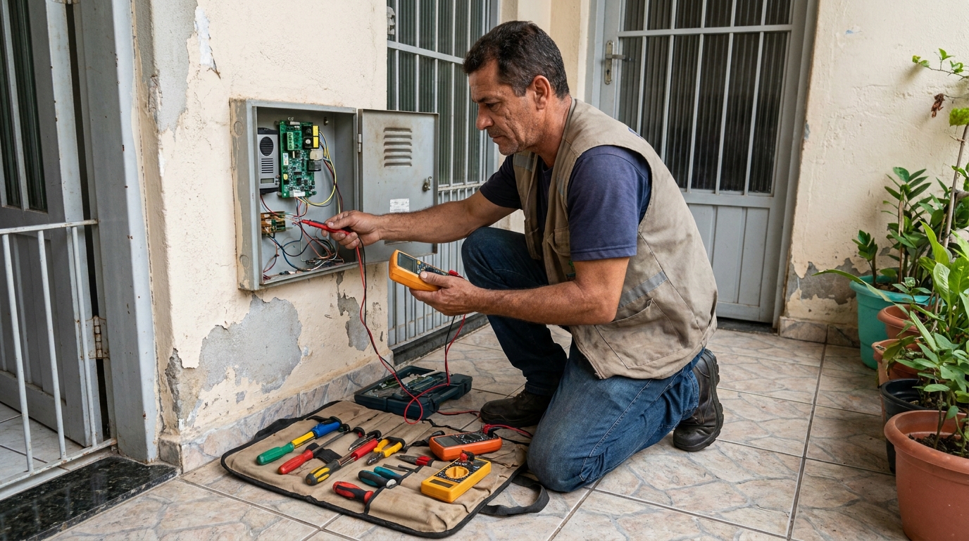 Troca de Fiação de Interfone na Armação do Pântano do Sul, Florianópolis‑SC